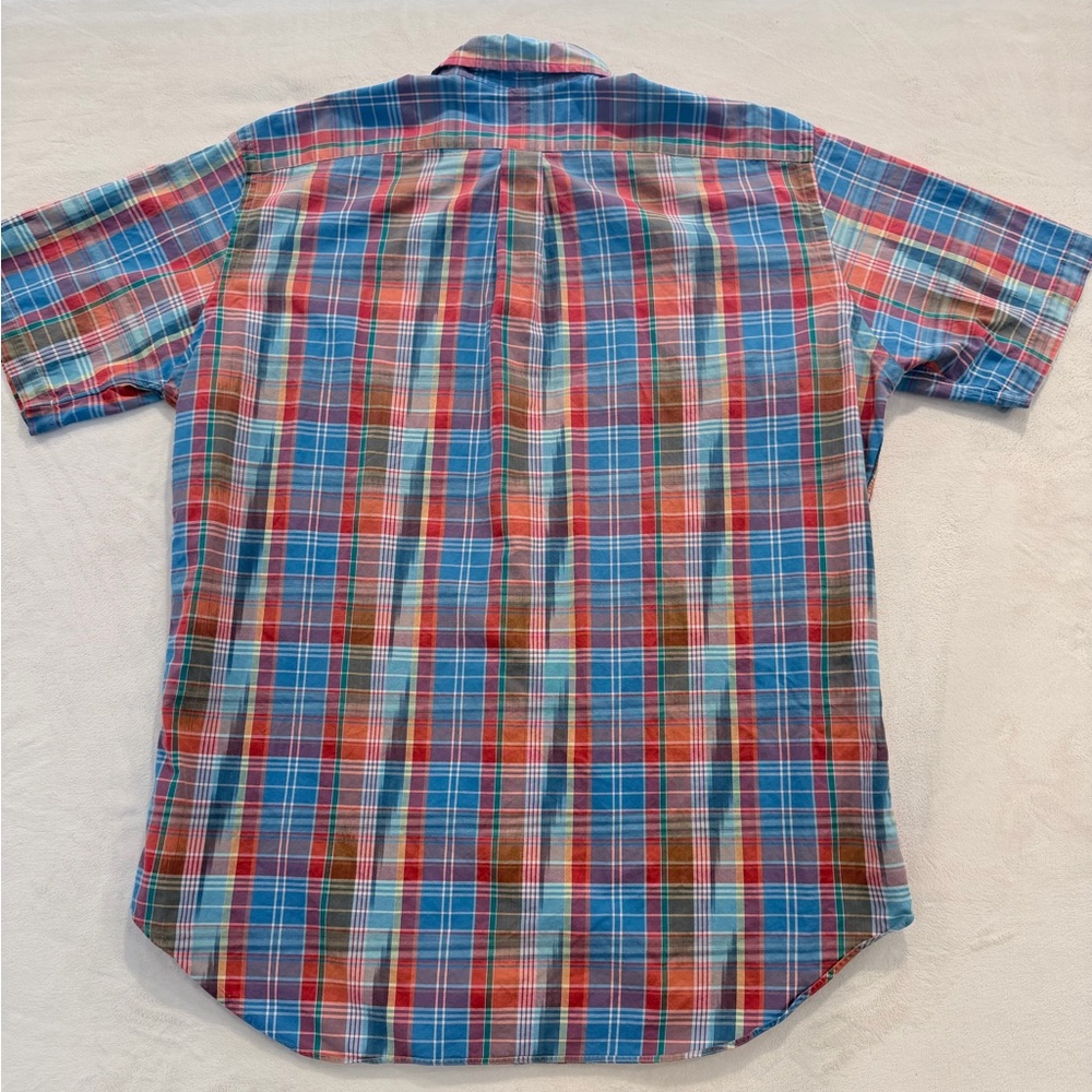 Ralph Lauren Classic Fit Plaid Short Sleeve Button Down Shirt XXL Tall Cotton - Picture 6 of 8